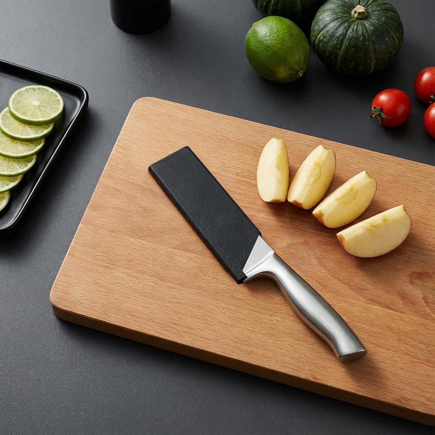 7 Inch Universal Knife Covers or Sleeves, Knife Sheath, Black ABS Knives Blade Guard Cover, Knives Edge Guard for Home Kitchen Travel Protection (7 Inch)