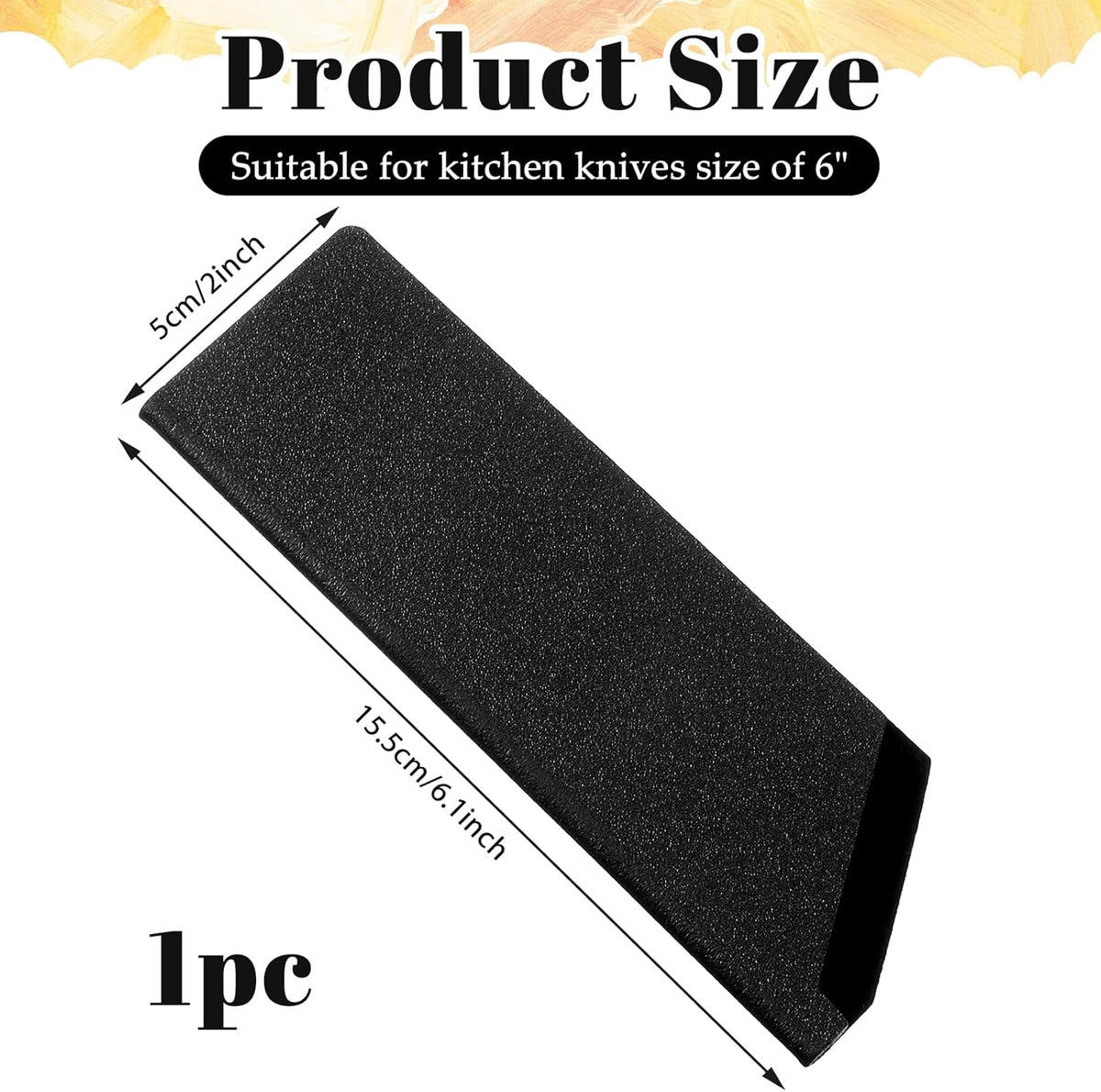 7 Inch Universal Knife Covers or Sleeves, Knife Sheath, Black ABS Knives Blade Guard Cover, Knives Edge Guard for Home Kitchen Travel Protection (7 Inch)