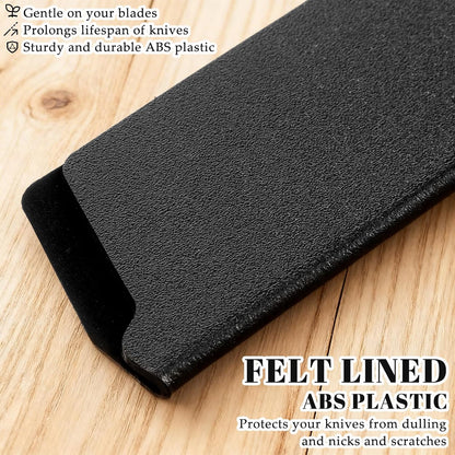 7 Inch Universal Knife Covers or Sleeves, Knife Sheath, Black ABS Knives Blade Guard Cover, Knives Edge Guard for Home Kitchen Travel Protection (7 Inch)