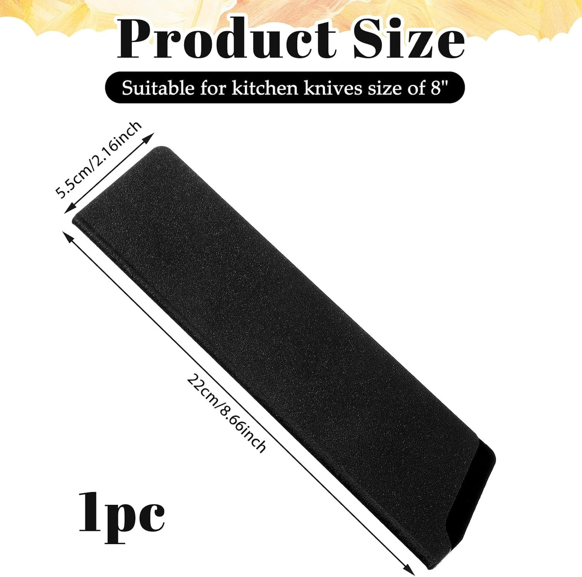 7 Inch Universal Knife Covers or Sleeves, Knife Sheath, Black ABS Knives Blade Guard Cover, Knives Edge Guard for Home Kitchen Travel Protection (7 Inch)