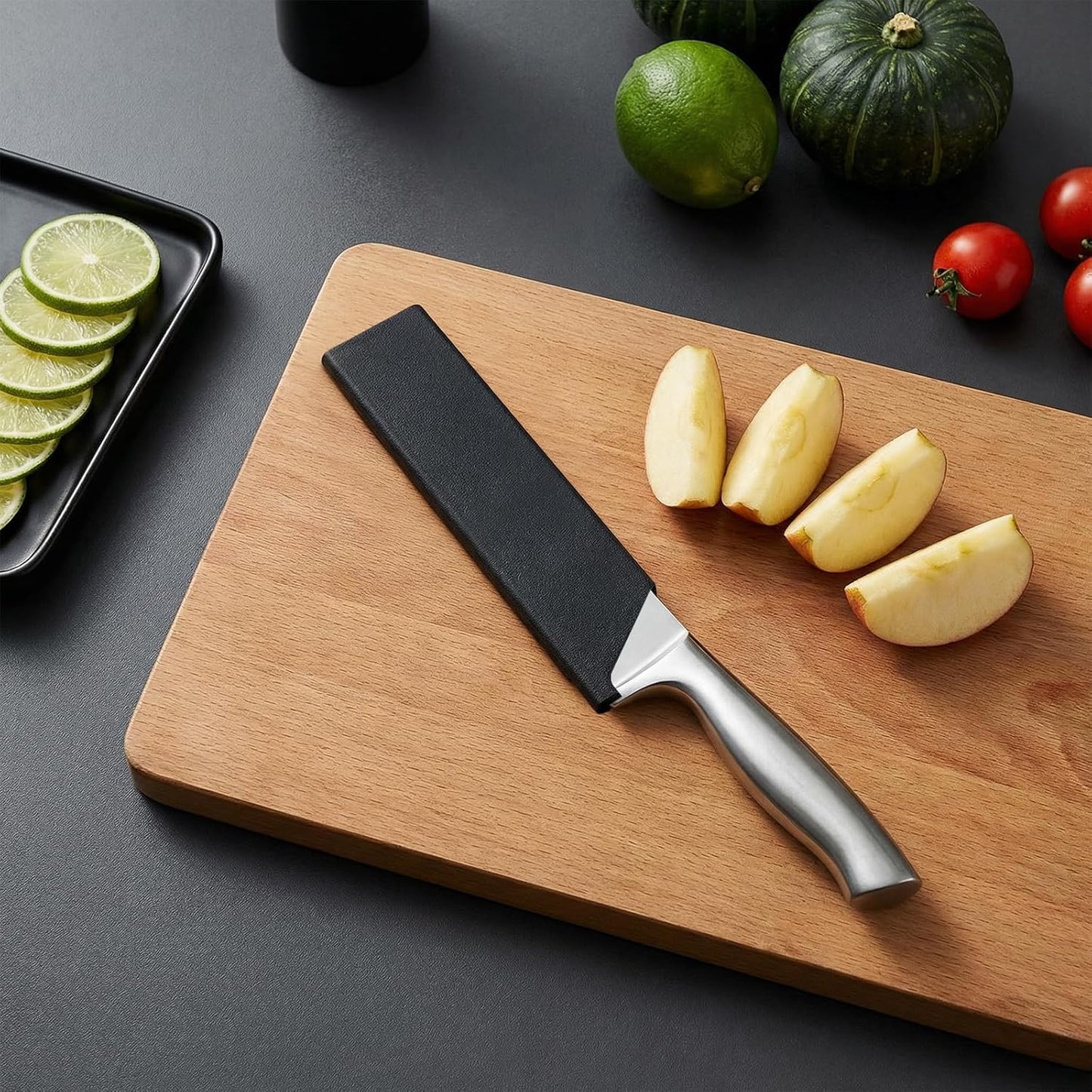 7 Inch Universal Knife Covers or Sleeves, Knife Sheath, Black ABS Knives Blade Guard Cover, Knives Edge Guard for Home Kitchen Travel Protection (7 Inch)