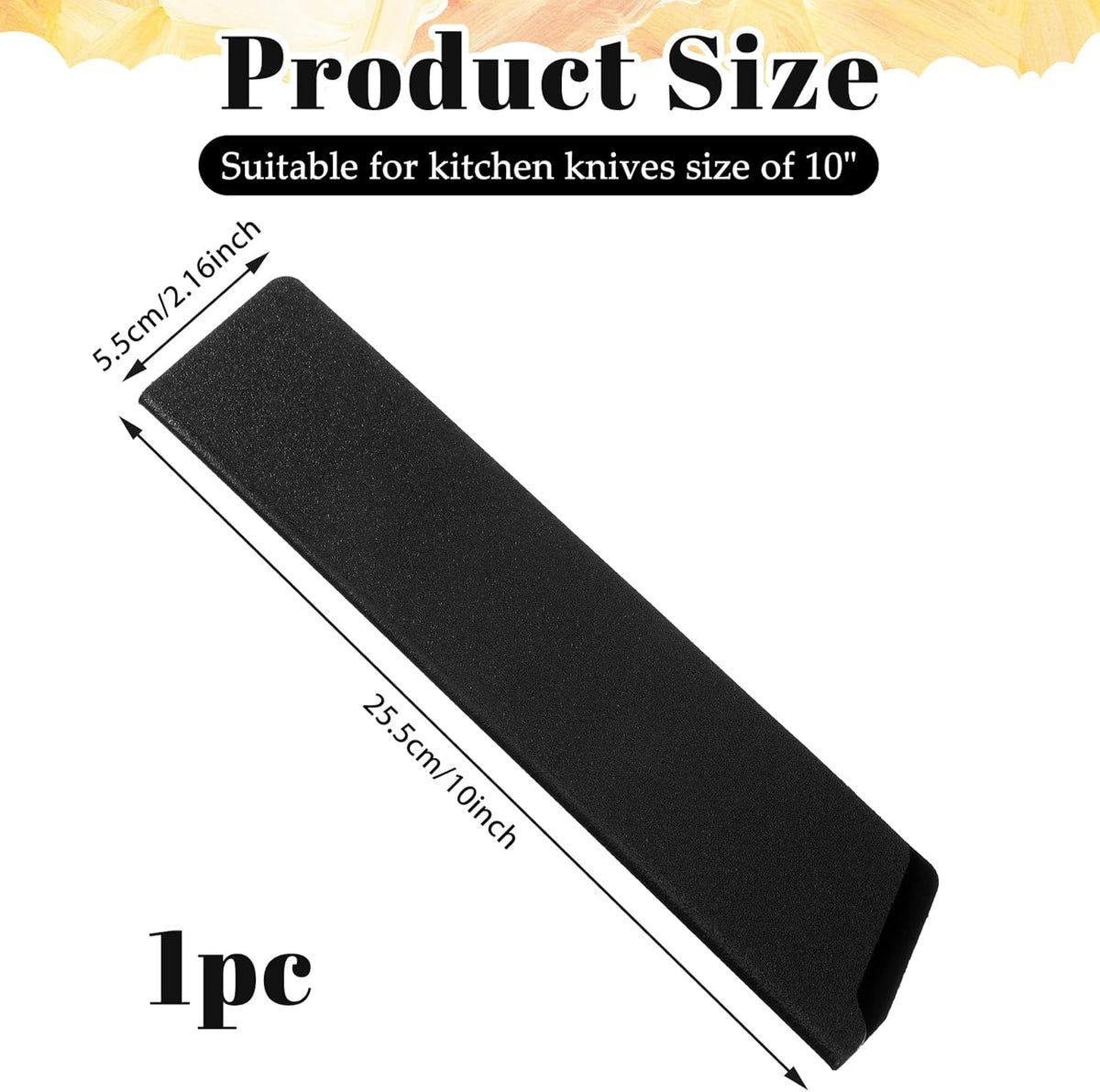 7 Inch Universal Knife Covers or Sleeves, Knife Sheath, Black ABS Knives Blade Guard Cover, Knives Edge Guard for Home Kitchen Travel Protection (7 Inch)