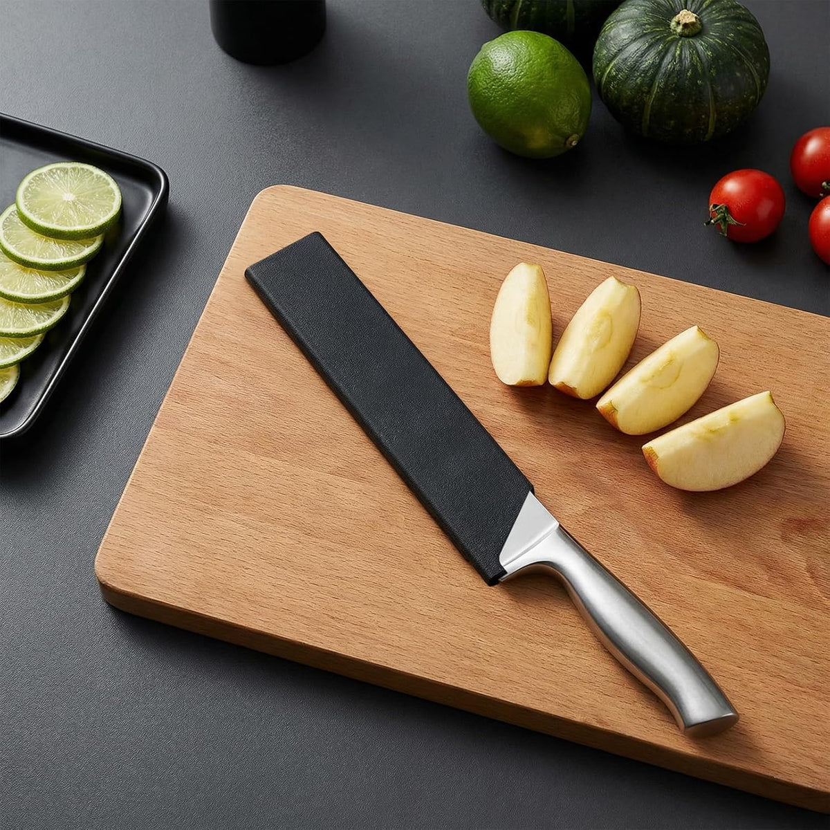 7 Inch Universal Knife Covers or Sleeves, Knife Sheath, Black ABS Knives Blade Guard Cover, Knives Edge Guard for Home Kitchen Travel Protection (7 Inch)