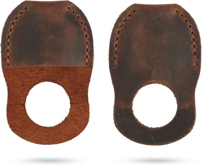 Thumb Guard for Wood Carving - Premium Full Grain Leather Finger Protector, Handmade Carpenter Carving Kit Accessory (Tan)