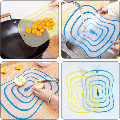 Sonku 10 Packs Kitchen Knife Set, Cooking Knives with Cutting Boards for Kids and Adults -Multi Colors