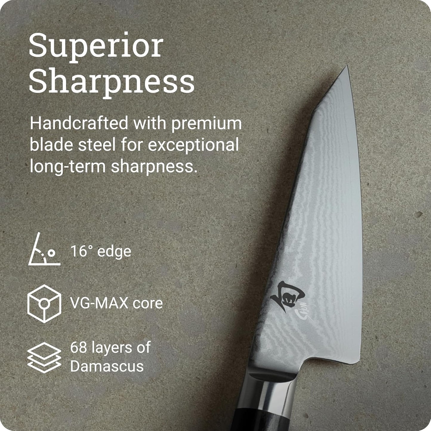 Classic 4.5" Asian Multi-Prep Knife, Handcrafted Japanese Boning, Trimming and Utility Knife, VG-MAX Core with Damascus Stainless Steel Cladding, Pakkawood Handle