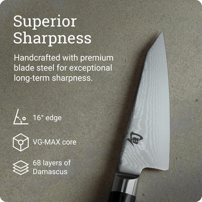 Classic 4.5" Asian Multi-Prep Knife, Handcrafted Japanese Boning, Trimming and Utility Knife, VG-MAX Core with Damascus Stainless Steel Cladding, Pakkawood Handle