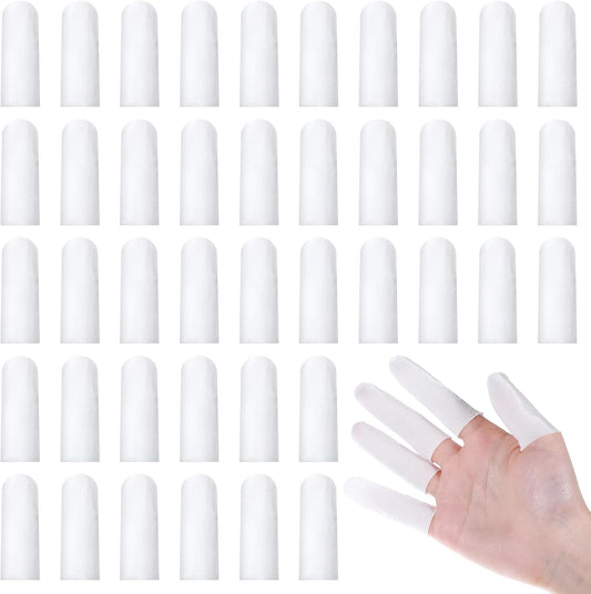 Cotton Finger Cots 200 Pcs – Breathable & Reusable Protectors | Comfortable cloth sleeves for fingertip & toe protection. Ideal for cuts, burns, wound care, crafts. Thumb guards, reusable