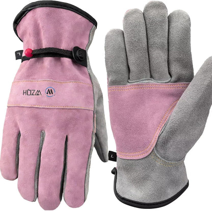 Leather Work Gloves for Men or Women.Gardening,Welding,Coffee-grey L | Glove for Tig, Mig, Construction, Chainsaw, Farm, Ranch, etc. Cowhide, Soft Lining, Utility, Firm Grip, Durable.Large