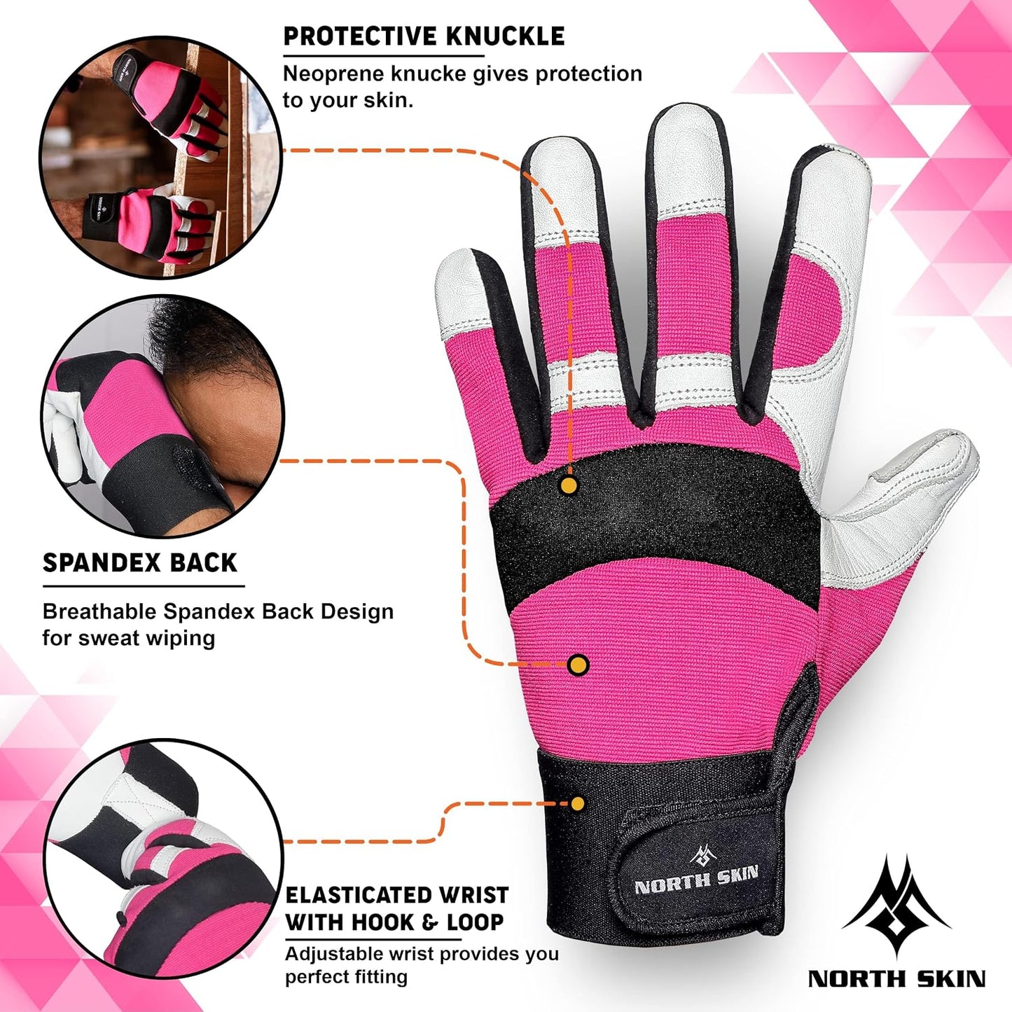 Gardening Thorn-Proof Working Gloves with Touch Screen Support, Thick Leather, Heavy-Duty Safety Gloves for Garden