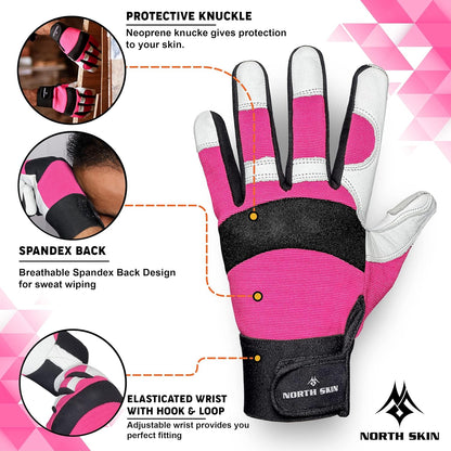 Gardening Thorn-Proof Working Gloves with Touch Screen Support, Thick Leather, Heavy-Duty Safety Gloves for Garden