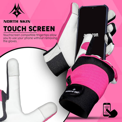 Gardening Thorn-Proof Working Gloves with Touch Screen Support, Thick Leather, Heavy-Duty Safety Gloves for Garden