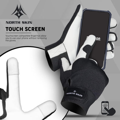 Gardening Thorn-Proof Working Gloves with Touch Screen Support, Thick Leather, Heavy-Duty Safety Gloves for Garden