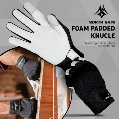 Gardening Thorn-Proof Working Gloves with Touch Screen Support, Thick Leather, Heavy-Duty Safety Gloves for Garden