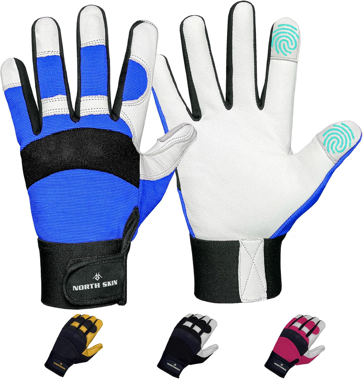 Gardening Thorn-Proof Working Gloves with Touch Screen Support, Thick Leather, Heavy-Duty Safety Gloves for Garden