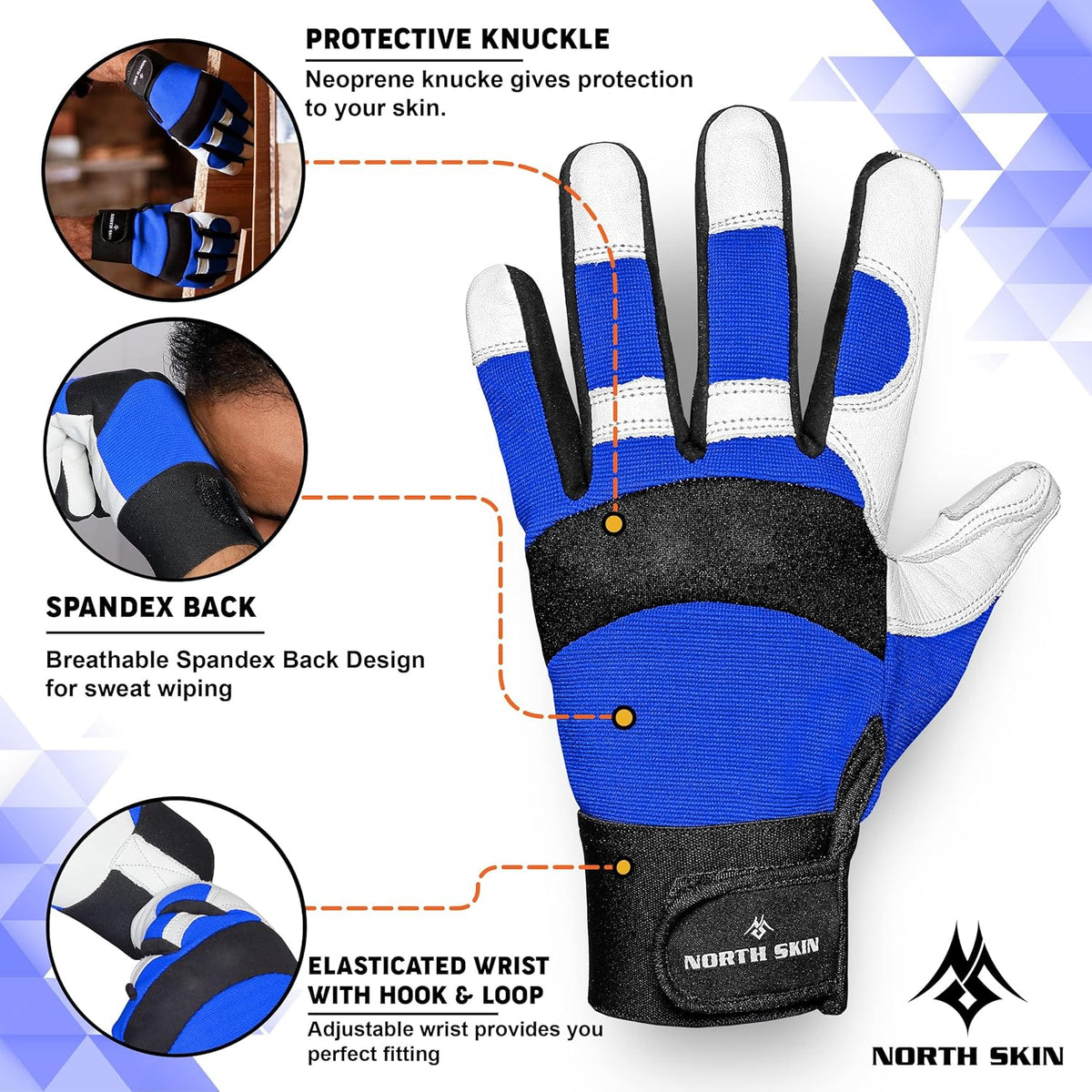 Gardening Thorn-Proof Working Gloves with Touch Screen Support, Thick Leather, Heavy-Duty Safety Gloves for Garden