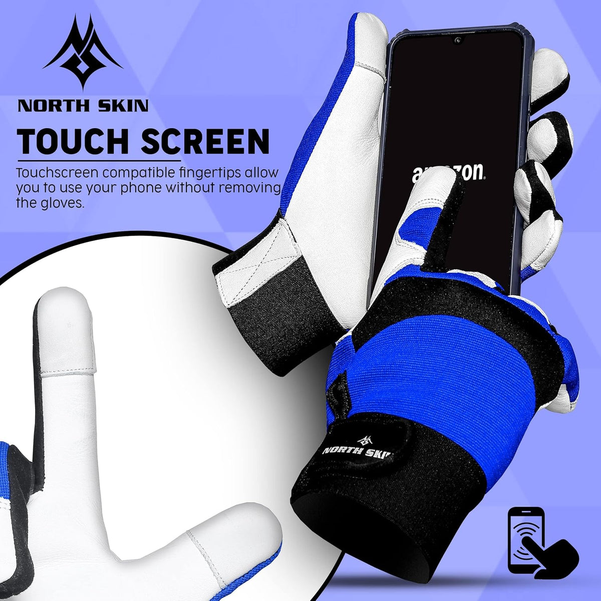 Gardening Thorn-Proof Working Gloves with Touch Screen Support, Thick Leather, Heavy-Duty Safety Gloves for Garden