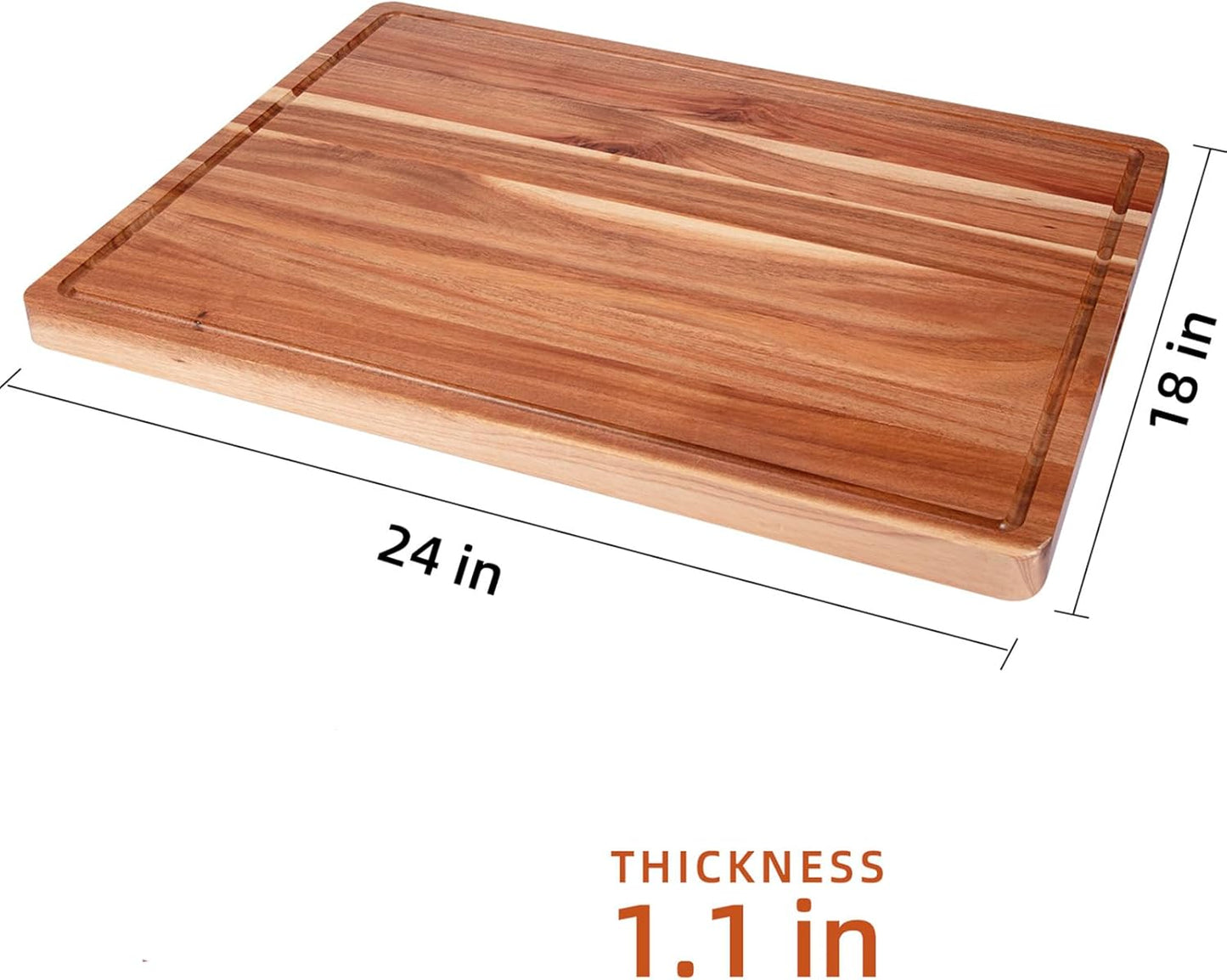 24 x 18 In Acacia Cutting Boardfor Kitchen, XXL Extra Large Charcuterie Cheese Platter Serving Tray, Food Prep and Serving Boards, Chopping Boards for Meal Vegetables and Cheese