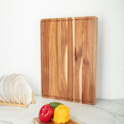 24 x 18 In Acacia Cutting Boardfor Kitchen, XXL Extra Large Charcuterie Cheese Platter Serving Tray, Food Prep and Serving Boards, Chopping Boards for Meal Vegetables and Cheese