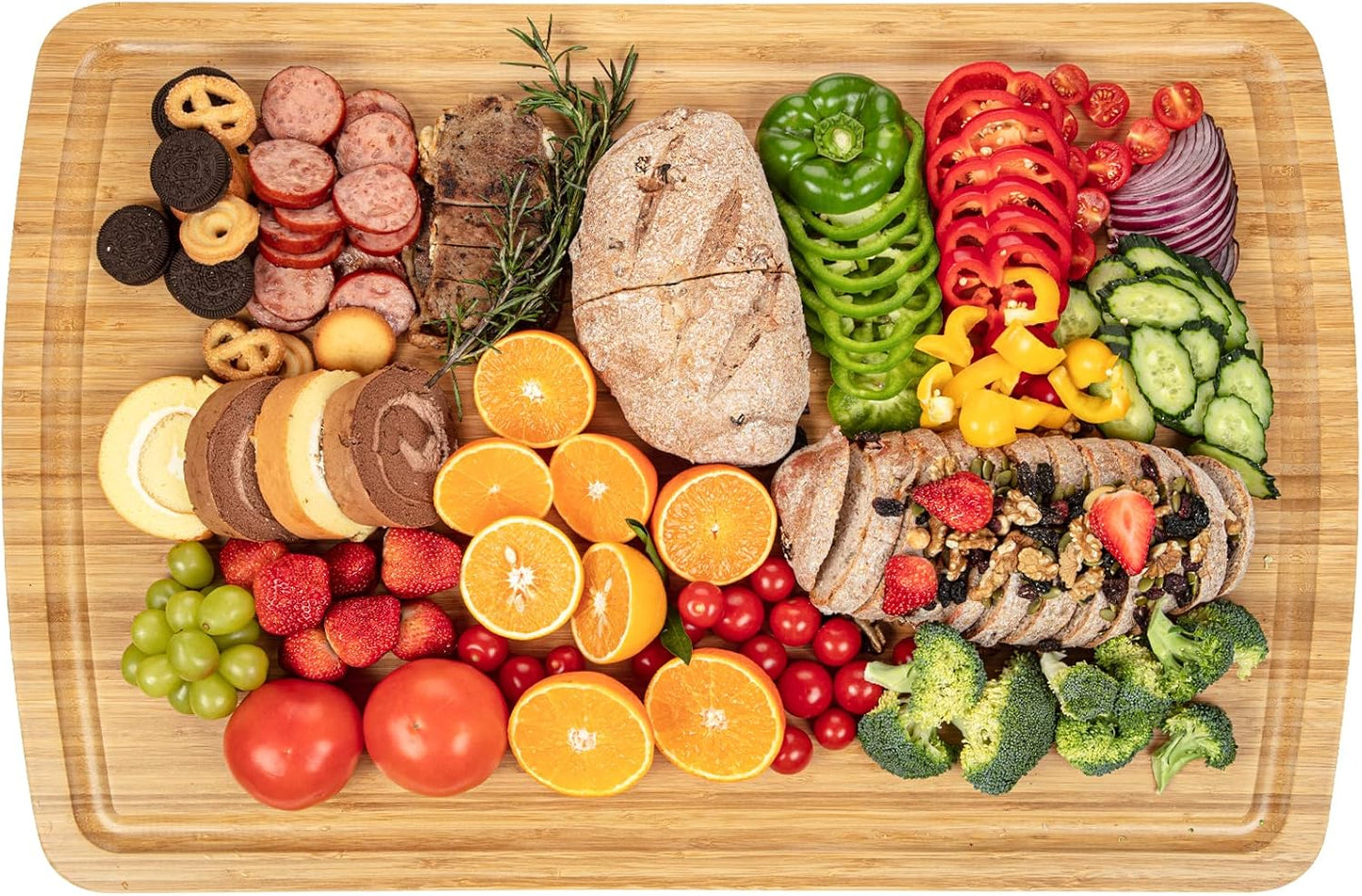 24 x 18 In Acacia Cutting Boardfor Kitchen, XXL Extra Large Charcuterie Cheese Platter Serving Tray, Food Prep and Serving Boards, Chopping Boards for Meal Vegetables and Cheese