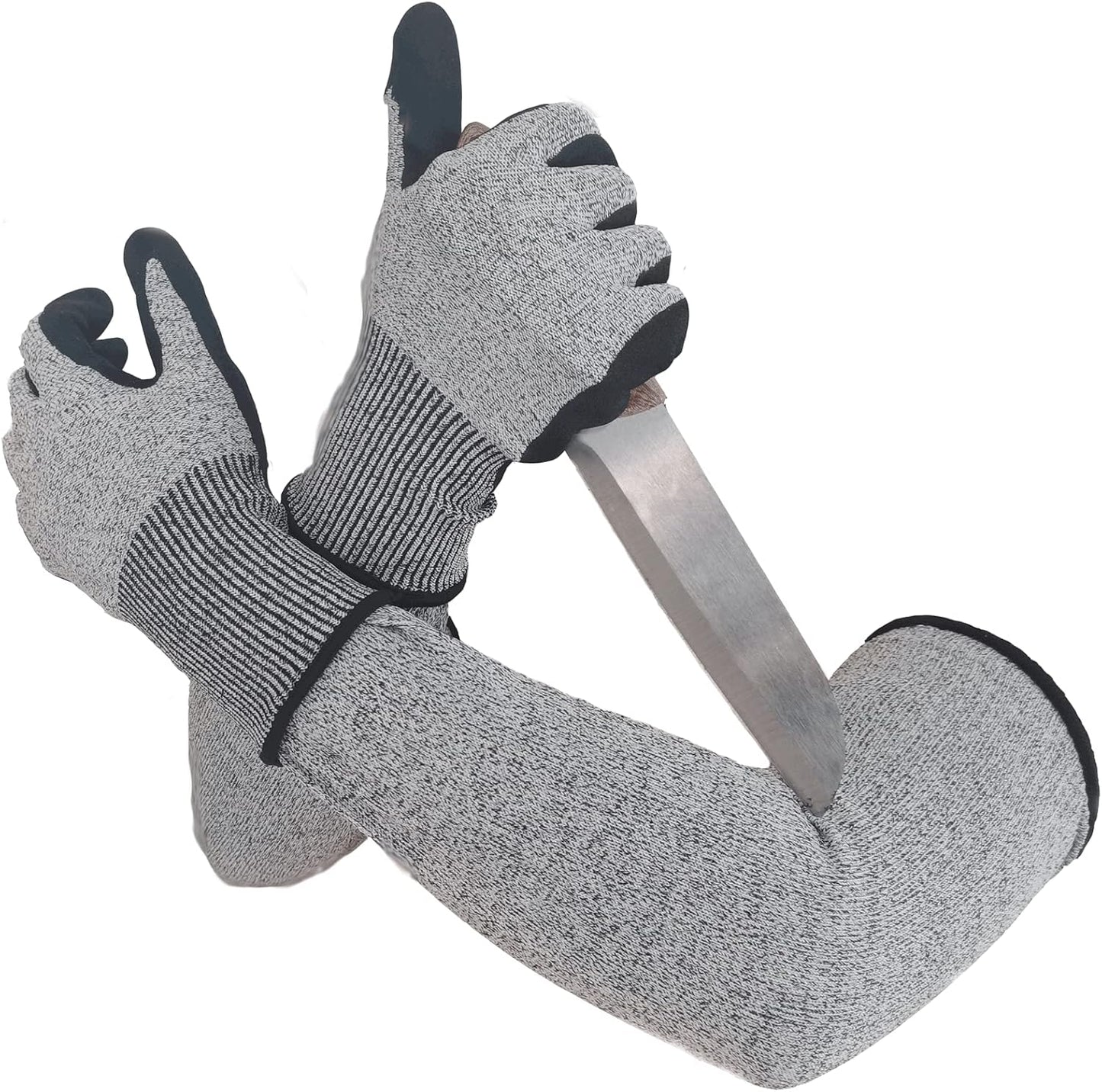Cut Resistant Nitrile Gloves and Sleeves with EN388 Level 5 Protection