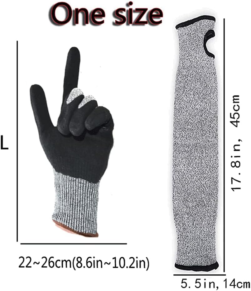 Cut Resistant Nitrile Gloves and Sleeves with EN388 Level 5 Protection