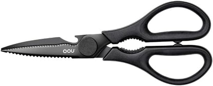 Scissors Titanium Kitchen Scissors Heavy Duty, Scissors all Purpose with Bottle Opener & Nutcracker, Dishwasher Safe Kitchen Shears for Meat, Chicken, Vegetables, Seafood & Herbs, Black