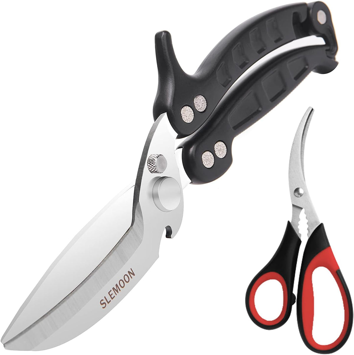 Heavy Duty Kitchen Poultry Shears Black,2pcs set