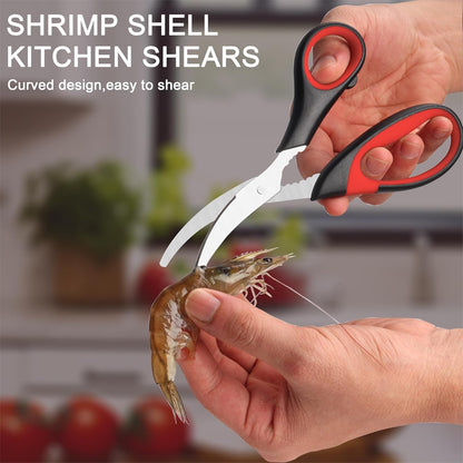 Heavy Duty Kitchen Poultry Shears Black,2pcs set