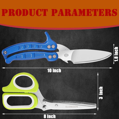 Heavy Duty Kitchen Poultry Shears Black,2pcs set