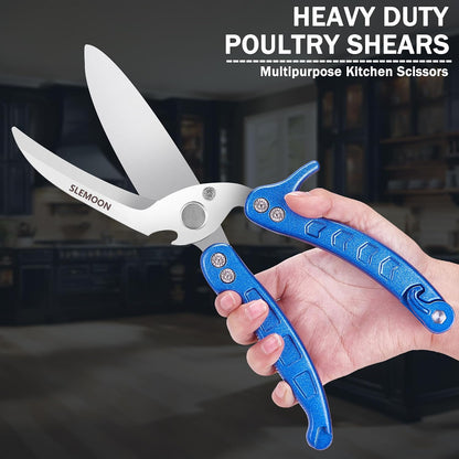 Heavy Duty Kitchen Poultry Shears Black,2pcs set