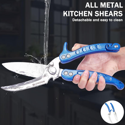 Heavy Duty Kitchen Poultry Shears Black,2pcs set