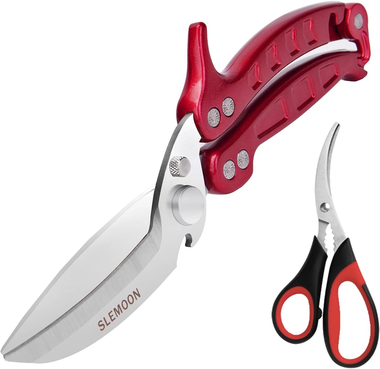 Heavy Duty Kitchen Poultry Shears Black,2pcs set