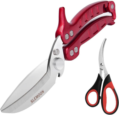 Heavy Duty Kitchen Poultry Shears Black,2pcs set