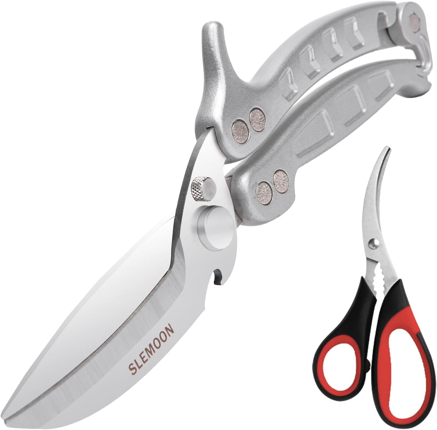 Heavy Duty Kitchen Poultry Shears Black,2pcs set