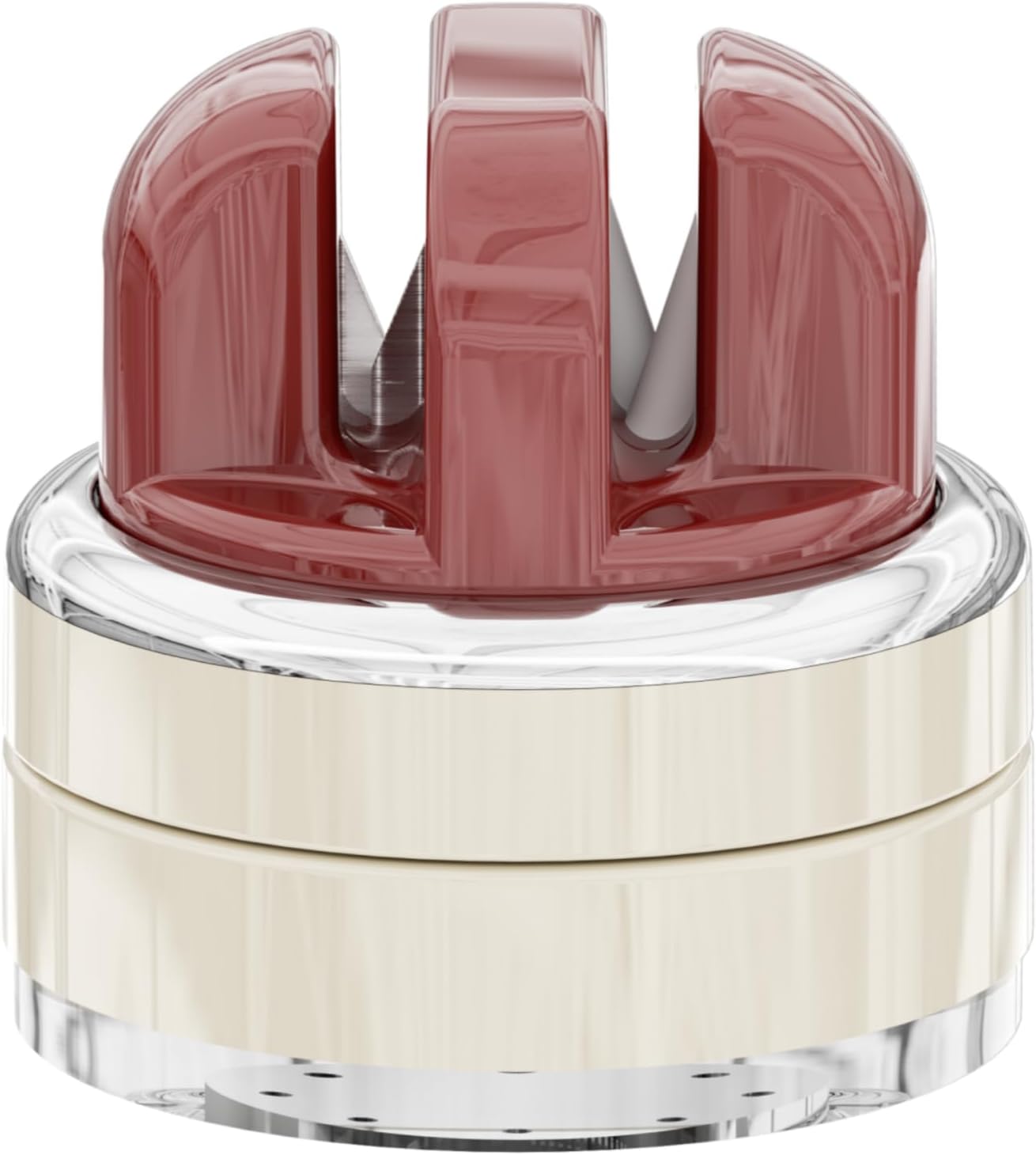 Kitchen Knife Sharpener with Suction base for Hands Free,Compact Pocket Knife Sharpeners,All-in-one Professional Knife Sharpener Tool Suitable for: Kitchen Knives,Cleaver,Fruit Knives(Red)