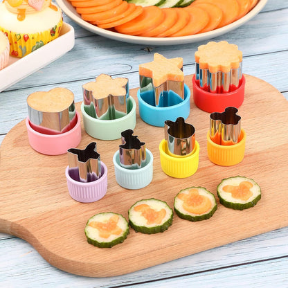 Sandwich Cookie Cutters Set, Dinosaur,Heart,Star,Mouse,Sandwich Knife Cookie Knife Vegetable Cutter Food Grade Cookie Mould.(12Pcs)