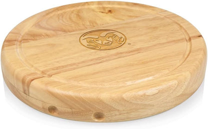 PICNIC TIME NCAA Circo Cheese Board and Knife Set - Charcuterie Board Set - Wood Cutting Board - Colors B