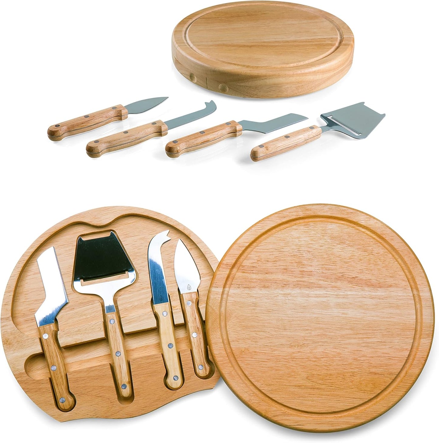 PICNIC TIME NCAA Circo Cheese Board and Knife Set - Charcuterie Board Set - Wood Cutting Board - Colors B