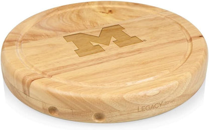 PICNIC TIME NCAA Circo Cheese Board and Knife Set - Charcuterie Board Set - Wood Cutting Board - Colors B