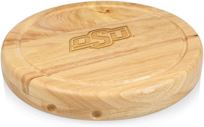 PICNIC TIME NCAA Circo Cheese Board and Knife Set - Charcuterie Board Set - Wood Cutting Board - Colors B