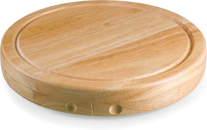 PICNIC TIME NCAA Circo Cheese Board and Knife Set - Charcuterie Board Set - Wood Cutting Board - Colors B
