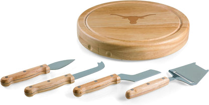 PICNIC TIME NCAA Circo Cheese Board and Knife Set - Charcuterie Board Set - Wood Cutting Board - Colors B