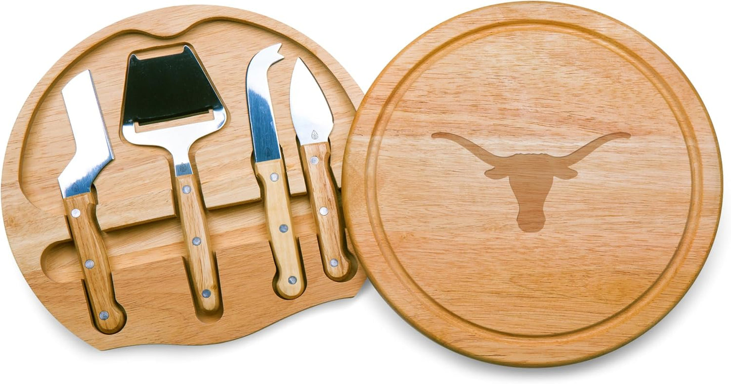 PICNIC TIME NCAA Circo Cheese Board and Knife Set - Charcuterie Board Set - Wood Cutting Board - Colors B