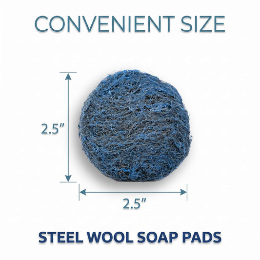 Steel Wool Soap Pads, Reusable, Cuts Grease and Removes Rust, 10 Count, Pack of 1