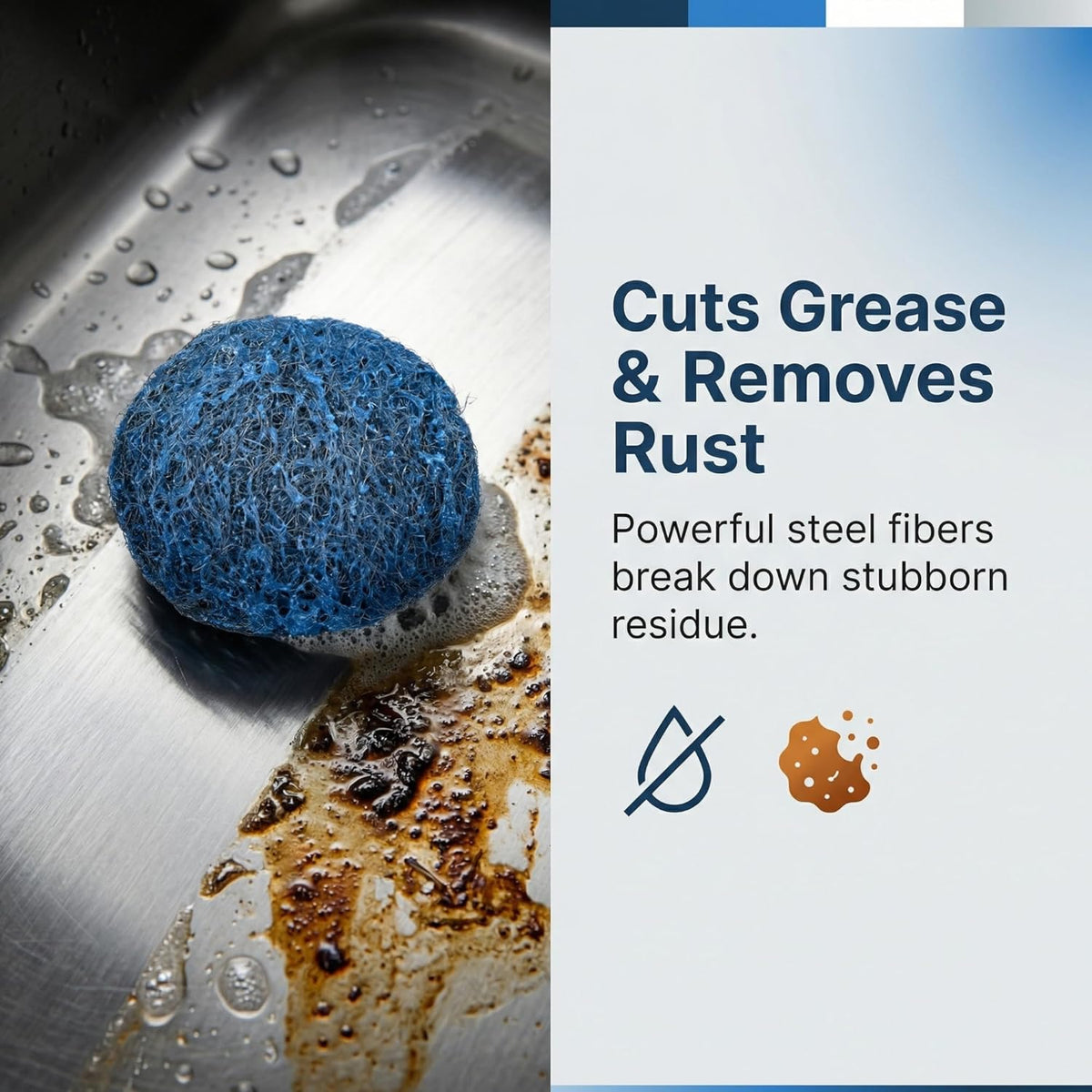 Steel Wool Soap Pads, Reusable, Cuts Grease and Removes Rust, 10 Count, Pack of 1