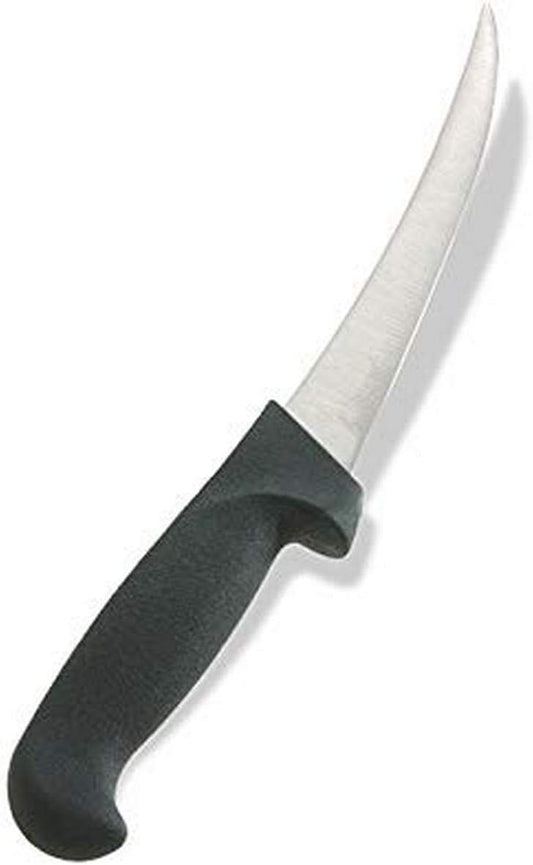 KN41BK, Boning Knife, N. Curved Blade, Semi Flex, 6", Black