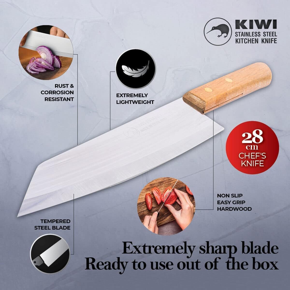 Kiwi Brand Deba Style Flexible Chef Knives, Set of 2, 171 and 172
