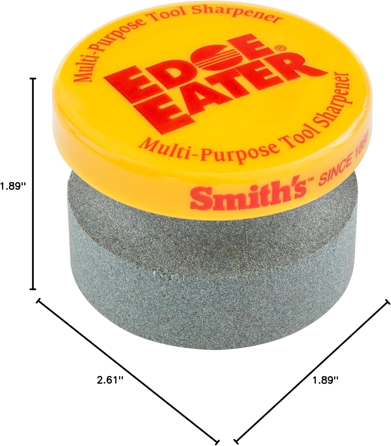 Smith’s 50910 Edge Eater Sharpening Stone – Coarse Grit – Lawn & Garden Tools – Axes, Machetes, Mower Blades, Clippers, Shovels – Handheld Sharpening Puck
