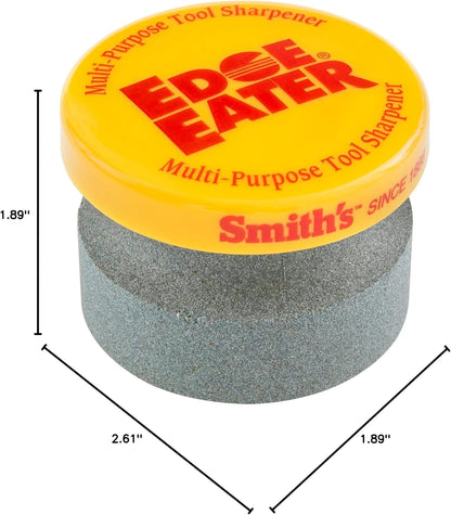 Smith’s 50910 Edge Eater Sharpening Stone – Coarse Grit – Lawn & Garden Tools – Axes, Machetes, Mower Blades, Clippers, Shovels – Handheld Sharpening Puck